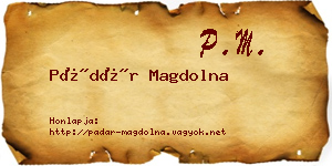 Pádár Magdolna névjegykártya